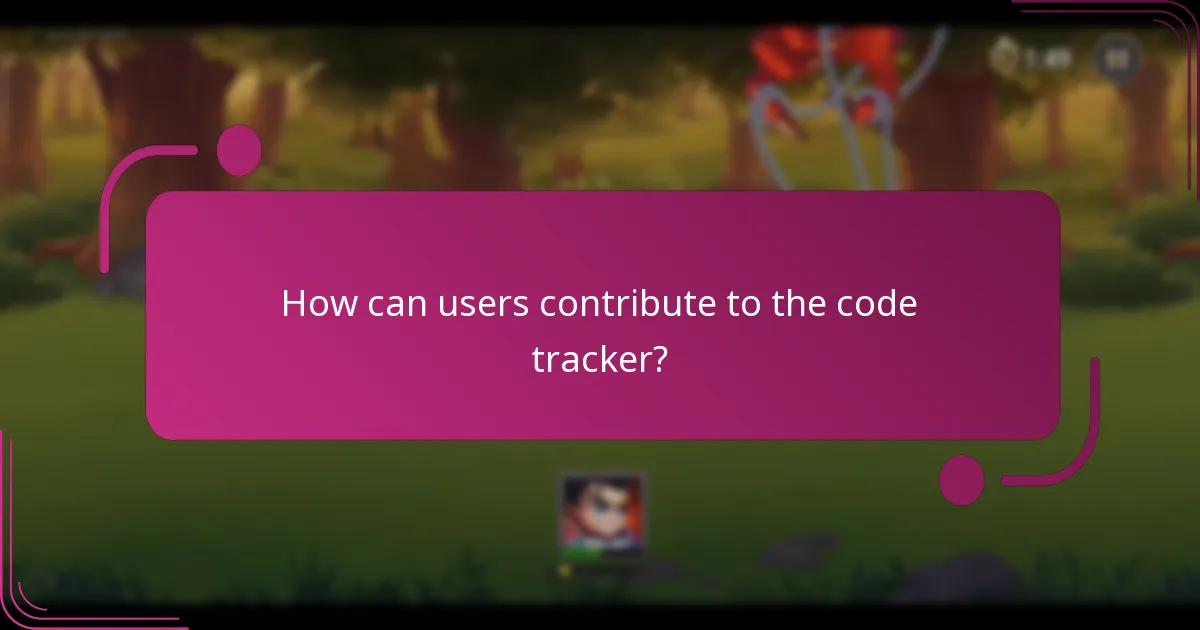 How can users contribute to the code tracker?