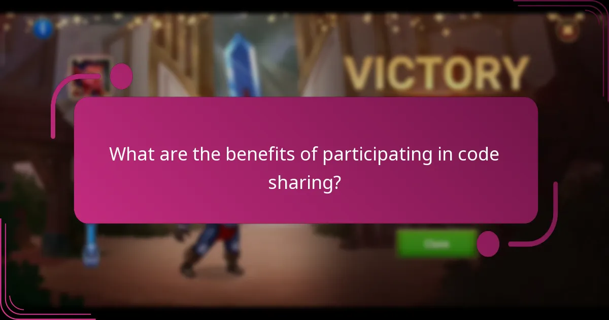 What are the benefits of participating in code sharing?