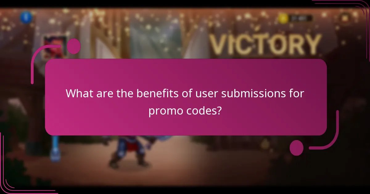 What are the benefits of user submissions for promo codes?