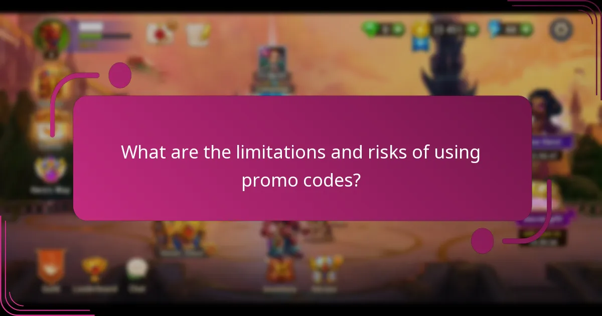 What are the limitations and risks of using promo codes?