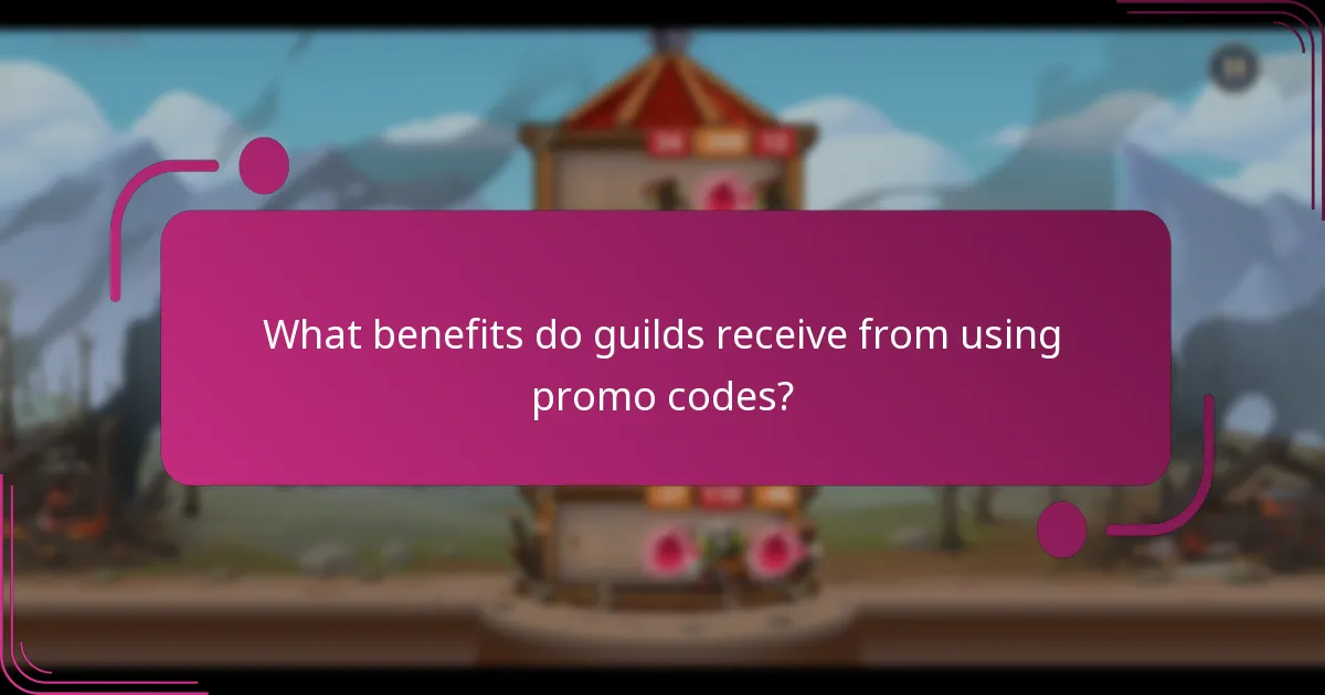 What benefits do guilds receive from using promo codes?