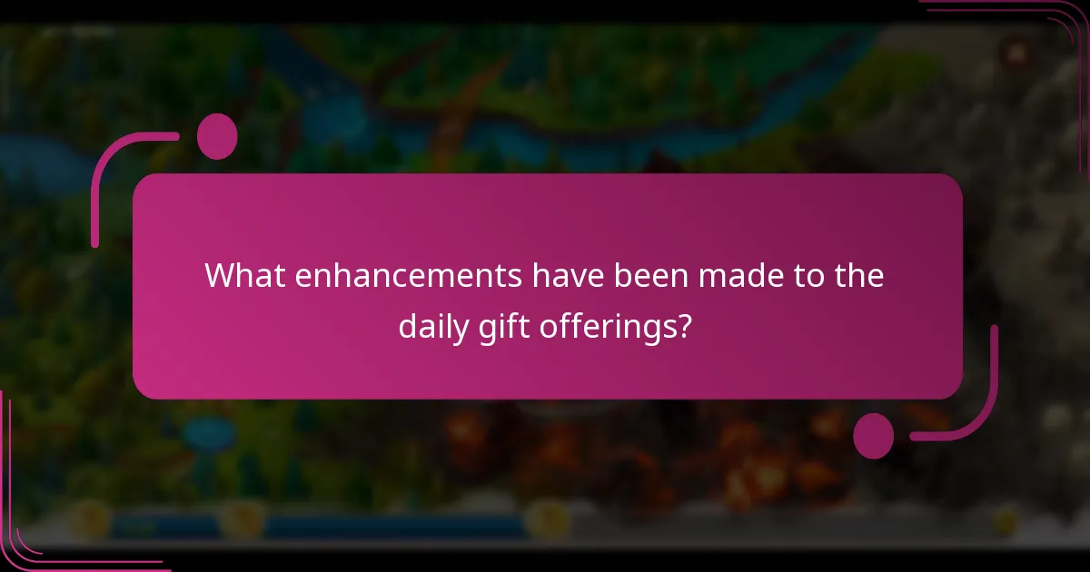 What enhancements have been made to the daily gift offerings?