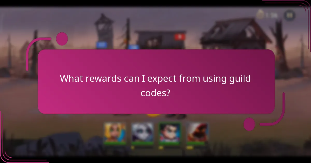 What rewards can I expect from using guild codes?