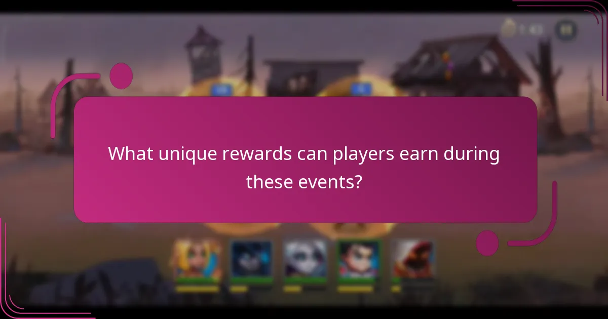 What unique rewards can players earn during these events?